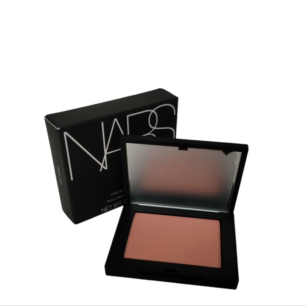 NARS Blush DEEP THROAT Rouge Refillable Case Full Size 16Hr New Soft Pink W/gold